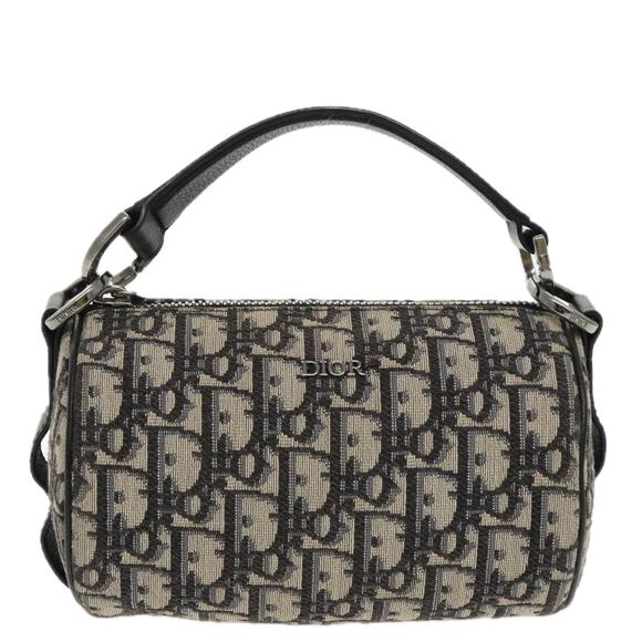 DIOR Trotter Canvas Oblique Shoulder Bag Blue - Picture 2 of 14